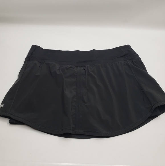 Lululemon Run Pace Skirt Black Size 10 Lightweight Jogging Athletic Tennis - Picture 5 of 14